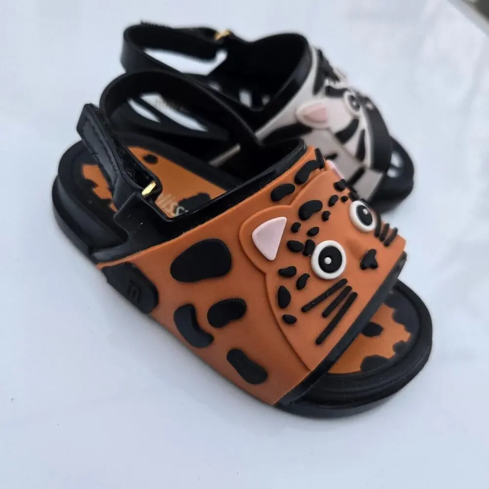 Mini‎ Melissa Zoo Animal Sandal Tiger Zebra Size 6 Toddler